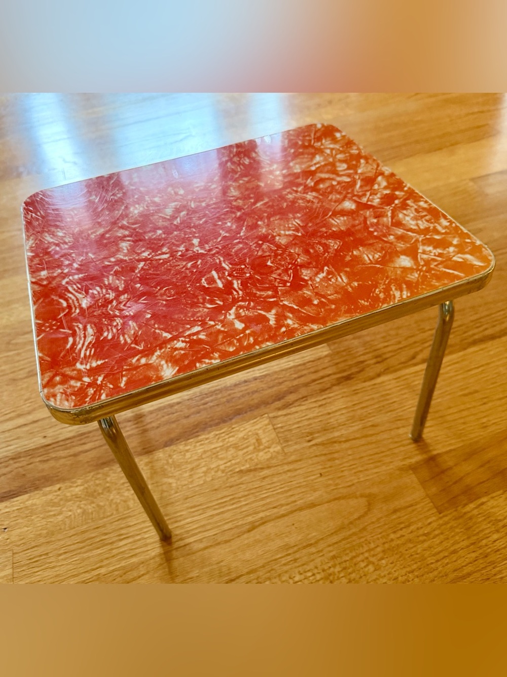 American Girl Red Chrome Kitchen Table - 1940s Diner Style - Molly’s Table